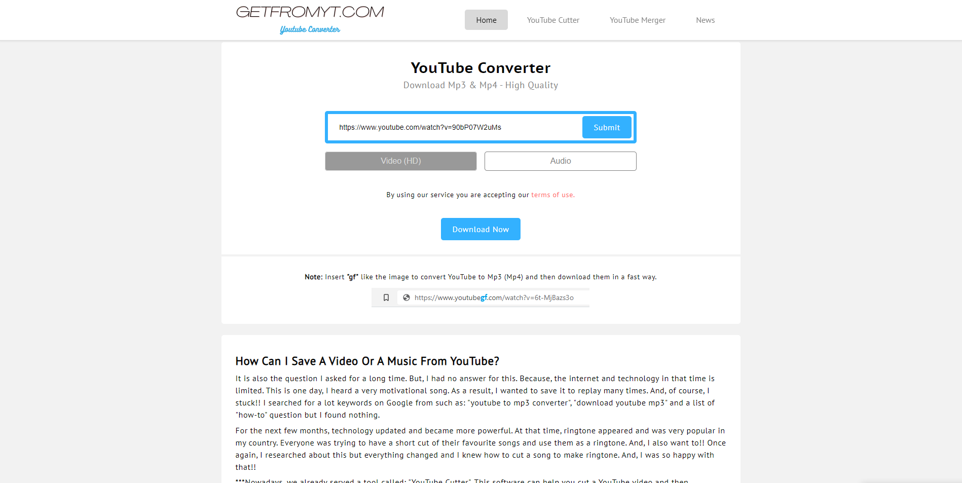 Getfromyt project preview 2