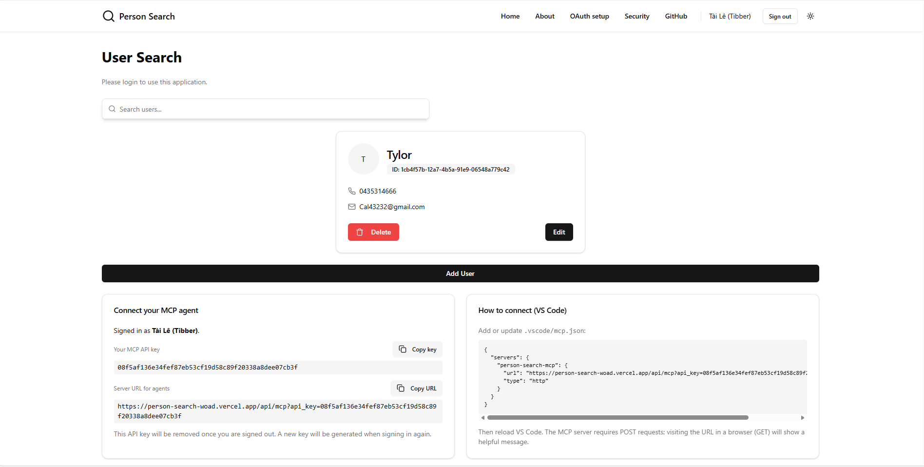 Person Search project preview 2
