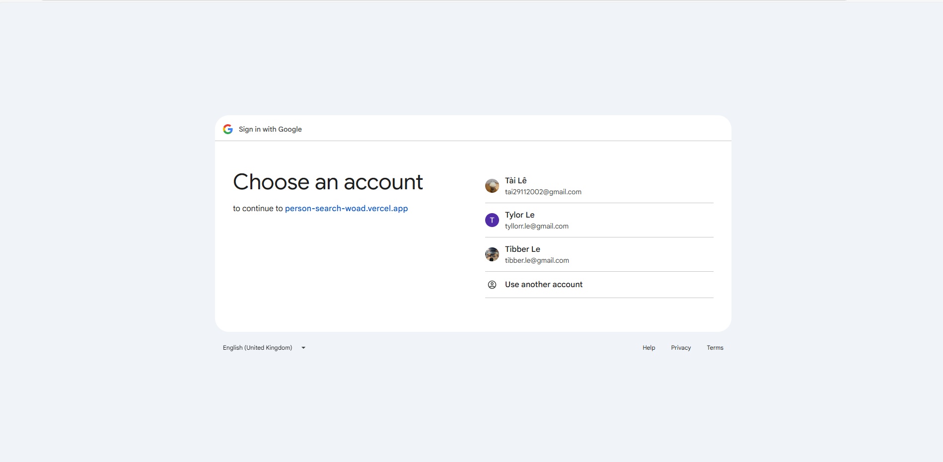 Person Search project preview 4