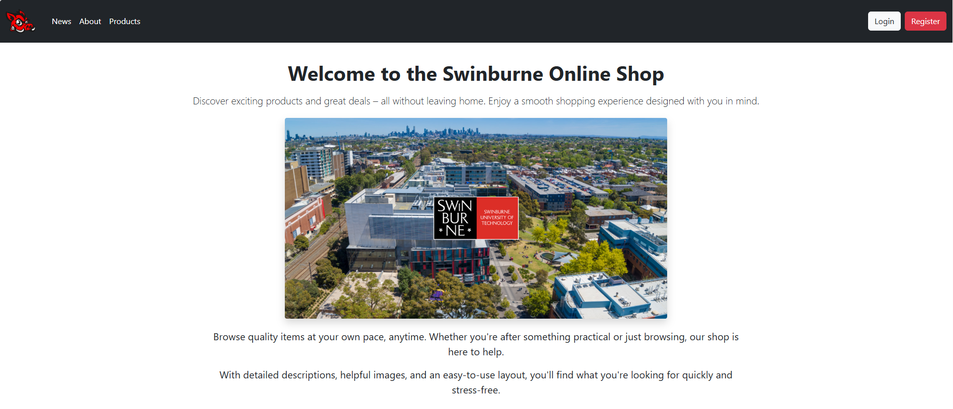 Swinburne Online Shop project preview 1