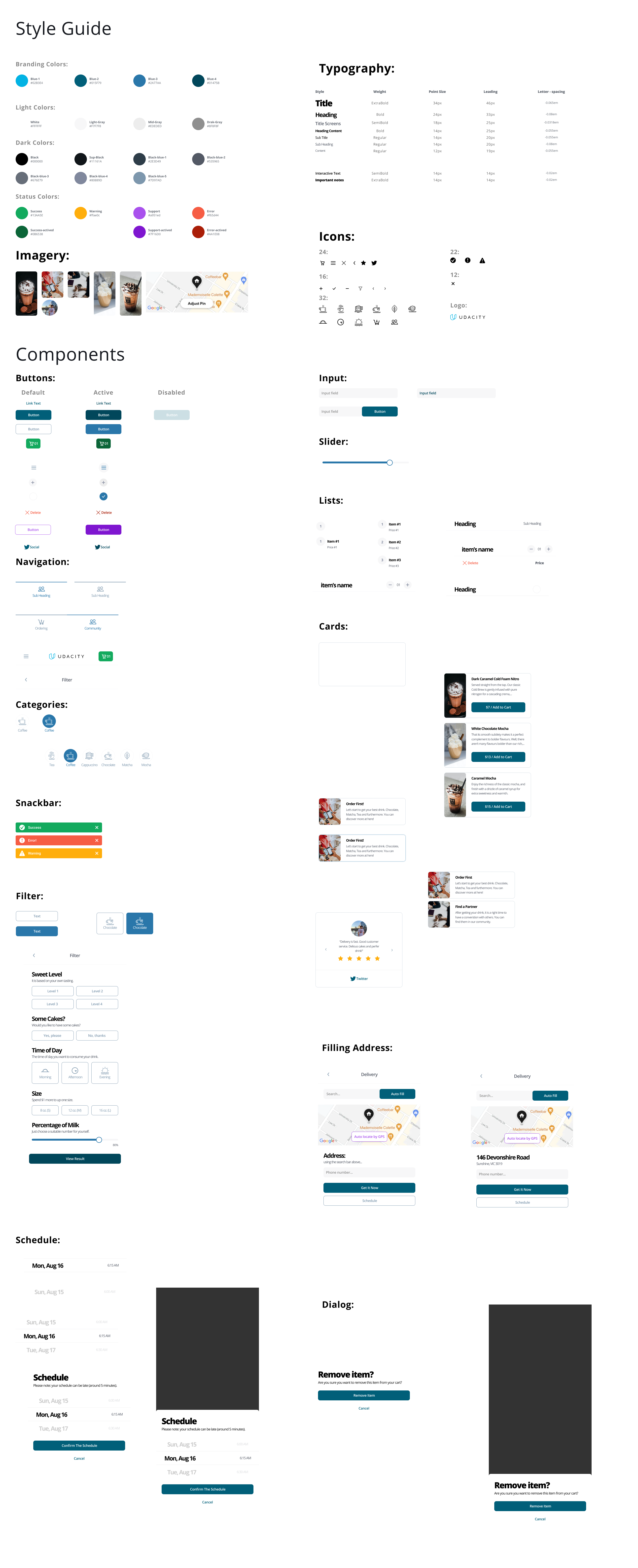 Udacity Coffee Shop project preview 2
